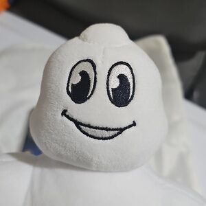 Michelin White Plush Toy with Keychain Digital Tire Pressure Gauge